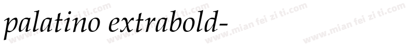 palatino extrabold字体转换
